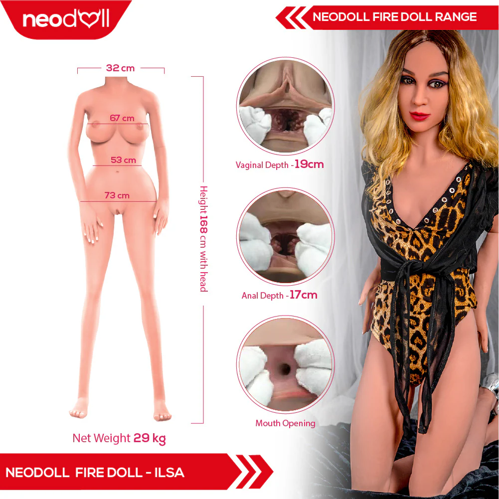 Fire Doll- ilsa - Realistische Sex-Puppe - 168cm - Leicht Gebräunt - Image 4